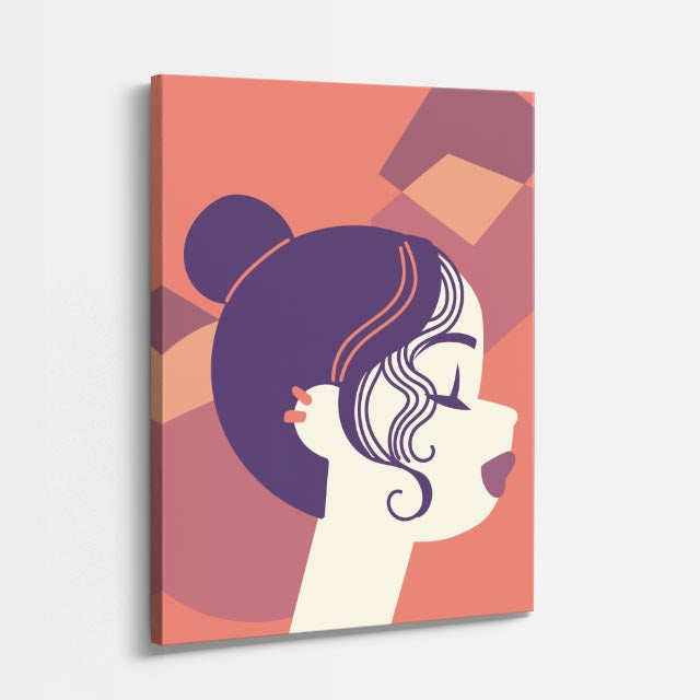 cuadro canvas ilustracion humana mono de coral estilo contemporaneo