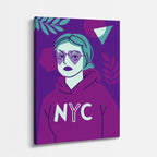 cuadro canvas ilustracion humana sudadera nyc estilo contemporaneo