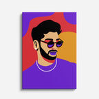 cuadro canvas ilustracion humana vibra purpura estilo contemporaneo