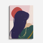 cuadro canvas ilustracion humana luna serena estilo contemporaneo