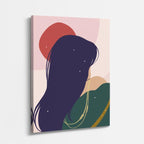 cuadro canvas ilustracion humana luna serena estilo contemporaneo