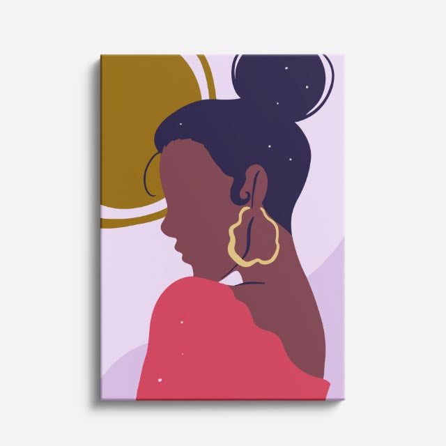 cuadro canvas ilustracion humana perfil arena estilo contemporaneo