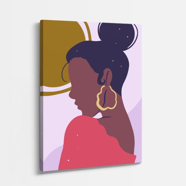 cuadro canvas ilustracion humana perfil arena estilo contemporaneo