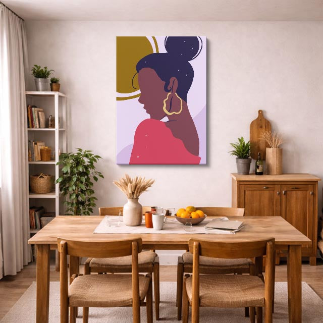 cuadro canvas ilustracion humana perfil arena estilo contemporaneo