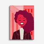 cuadro canvas ilustracion humana risa carmesi estilo contemporaneo