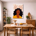 cuadro canvas ilustracion humana aura terracota estilo contemporaneo