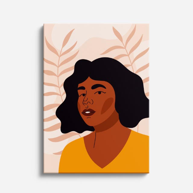 cuadro canvas ilustracion humana mirada otonal estilo contemporaneo