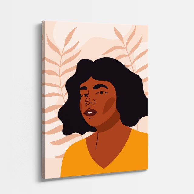 cuadro canvas ilustracion humana mirada otonal estilo contemporaneo