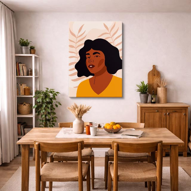 cuadro canvas ilustracion humana mirada otonal estilo contemporaneo