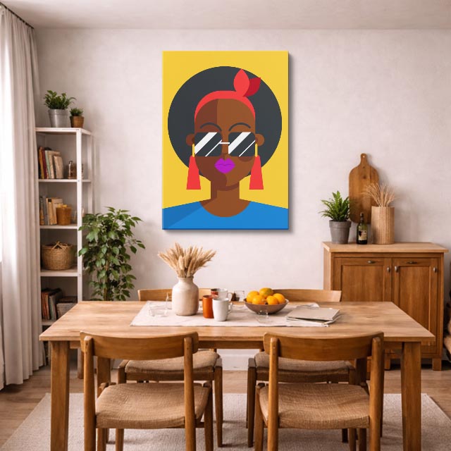 cuadro canvas ilustracion humana sol urbano estilo contemporaneo
