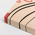 cuadro canvas ilustracion humana sombrero escarlata estilo contemporaneo