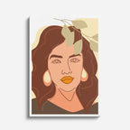 cuadro canvas ilustracion humana rostro canela estilo contemporaneo