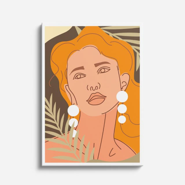 cuadro canvas ilustracion humana ondas de miel estilo contemporaneo