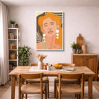 cuadro canvas ilustracion humana ondas de miel estilo contemporaneo