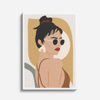 cuadro canvas ilustracion humana retro chic estilo contemporaneo
