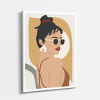cuadro canvas ilustracion humana retro chic estilo contemporaneo