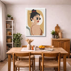 cuadro canvas ilustracion humana retro chic estilo contemporaneo