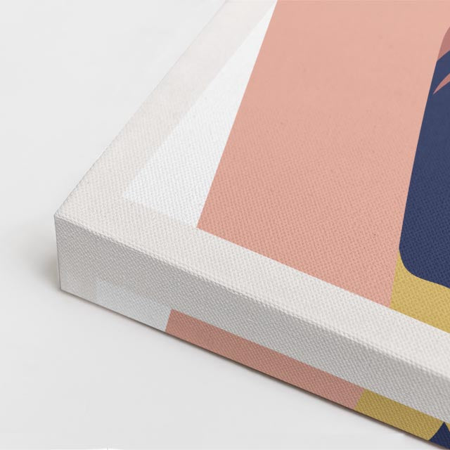 cuadro canvas ilustracion humana lazo mostaza estilo contemporaneo