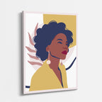 cuadro canvas ilustracion humana rizo solar estilo contemporaneo