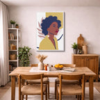 cuadro canvas ilustracion humana rizo solar estilo contemporaneo