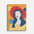 cuadro canvas ilustracion humana roja pop estilo contemporaneo