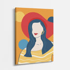cuadro canvas ilustracion humana roja pop estilo contemporaneo