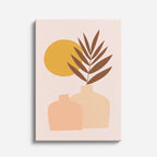 cuadro canvas ilustracion humana hoja minimal estilo contemporaneo