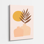 cuadro canvas ilustracion humana hoja minimal estilo contemporaneo