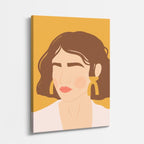 cuadro canvas ilustracion humana rubor dorado estilo contemporaneo