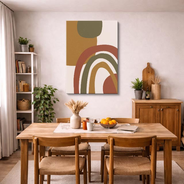 cuadro canvas ilustracion humana arco retro estilo contemporaneo