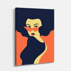 cuadro canvas ilustracion humana sombra indigo estilo contemporaneo