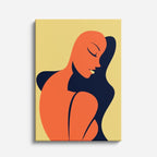 cuadro canvas ilustracion humana perfil de sol estilo contemporaneo