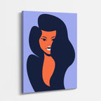 cuadro canvas ilustracion humana noche lavanda estilo contemporaneo