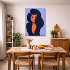 cuadro canvas ilustracion humana noche lavanda estilo contemporaneo
