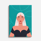 cuadro canvas ilustracion humana velo marino estilo contemporaneo