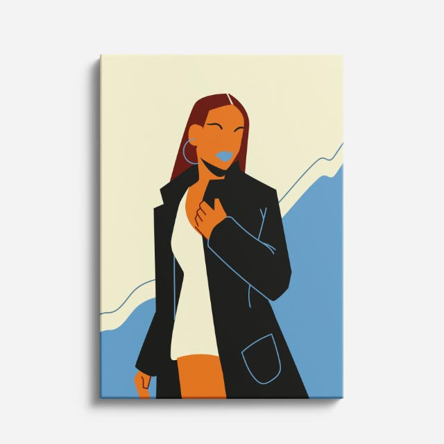 cuadro canvas ilustracion humana look urbano estilo contemporaneo