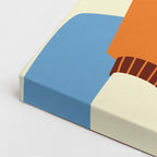 cuadro canvas ilustracion humana saco mandarina estilo contemporaneo