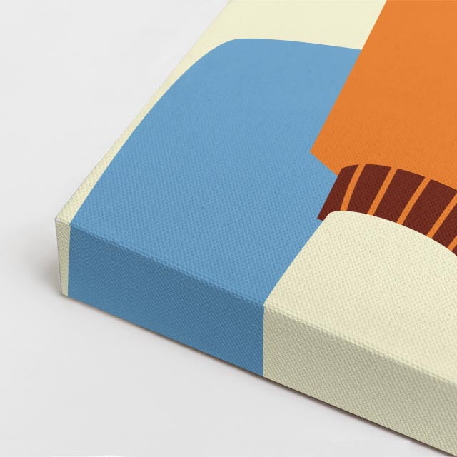 cuadro canvas ilustracion humana saco mandarina estilo contemporaneo