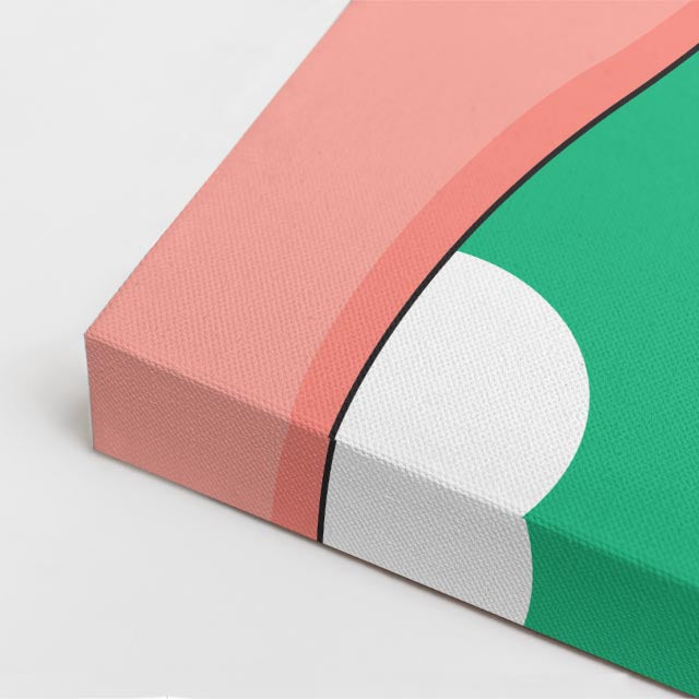 cuadro canvas ilustracion humana lentes menta estilo contemporaneo