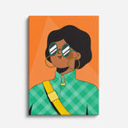 cuadro canvas ilustracion humana cuadros verdes estilo contemporaneo