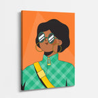 cuadro canvas ilustracion humana cuadros verdes estilo contemporaneo