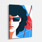 cuadro canvas ilustracion humana perfil electrico estilo contemporaneo