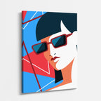cuadro canvas ilustracion humana sombra geometrica estilo contemporaneo