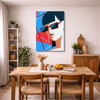 cuadro canvas ilustracion humana sombra geometrica estilo contemporaneo