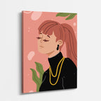 cuadro canvas ilustracion humana mono de cobre estilo contemporaneo