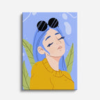 cuadro canvas ilustracion humana sueno celeste estilo contemporaneo