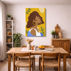 cuadro canvas ilustracion humana brisa de oro estilo contemporaneo