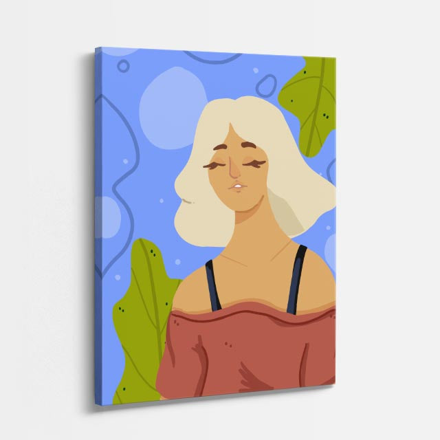 cuadro canvas ilustracion humana luz de arena estilo contemporaneo
