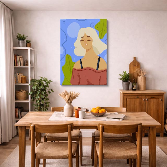 cuadro canvas ilustracion humana luz de arena estilo contemporaneo