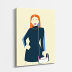 cuadro canvas ilustracion humana negro paris estilo contemporaneo